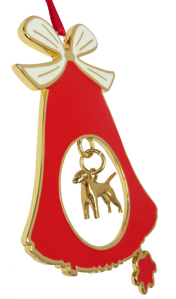 Vizsla Gold Plated Bronze Christmas Holiday Bell Ornament Decoration Gift
