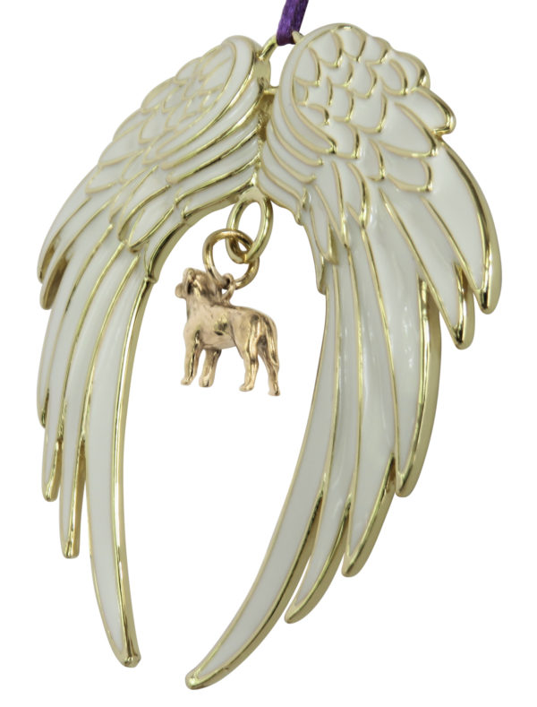 LABRADOR RETRIEVER Gold Plated ANGEL WING Memorial Christmas Holiday Ornament