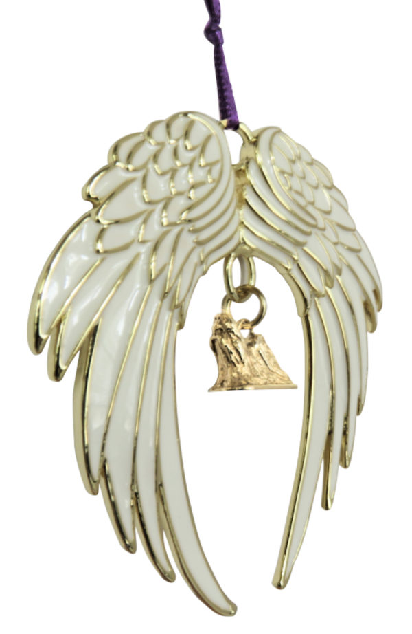 SHIH TZU Gold Plated ANGEL WING Memorial Christmas Holiday Ornament