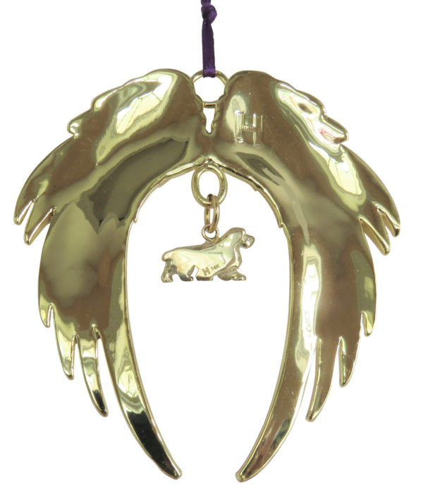 SUSSEX Gold Plated ANGEL WING Memorial Christmas Holiday Ornament
