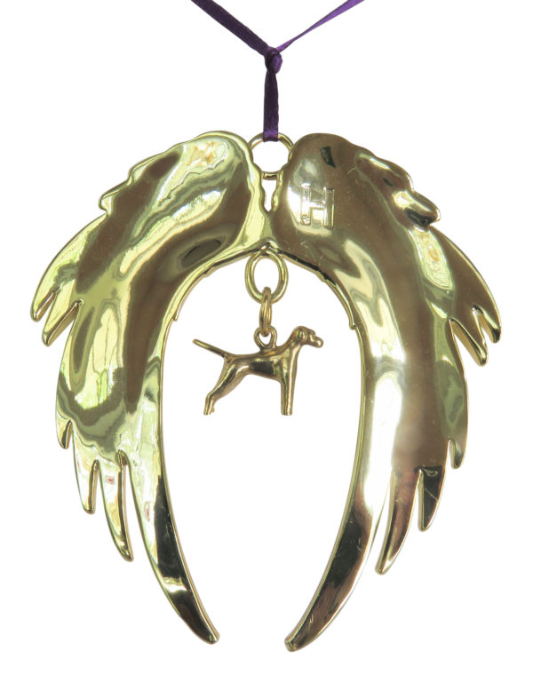 VIZSLA Gold Plated ANGEL WING Memorial Christmas Holiday Ornament