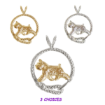 Bouvier in Leash Pendant Charm Necklace in 14K Gold or Sterling Silver