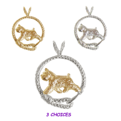 Bouvier in Leash Pendant Charm Necklace in 14K Gold or Sterling Silver