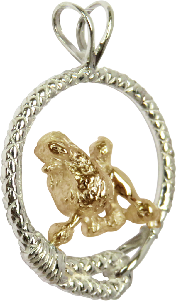 Poodle in Leash Pendant Charm Necklace in 14K Gold or Sterling Silver